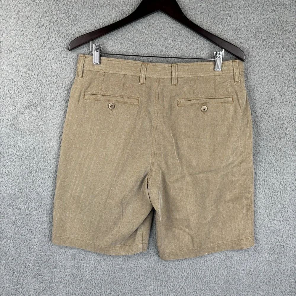 Tommy Bahama Shorts Mens 33 Beige Chino Silk Blend 10